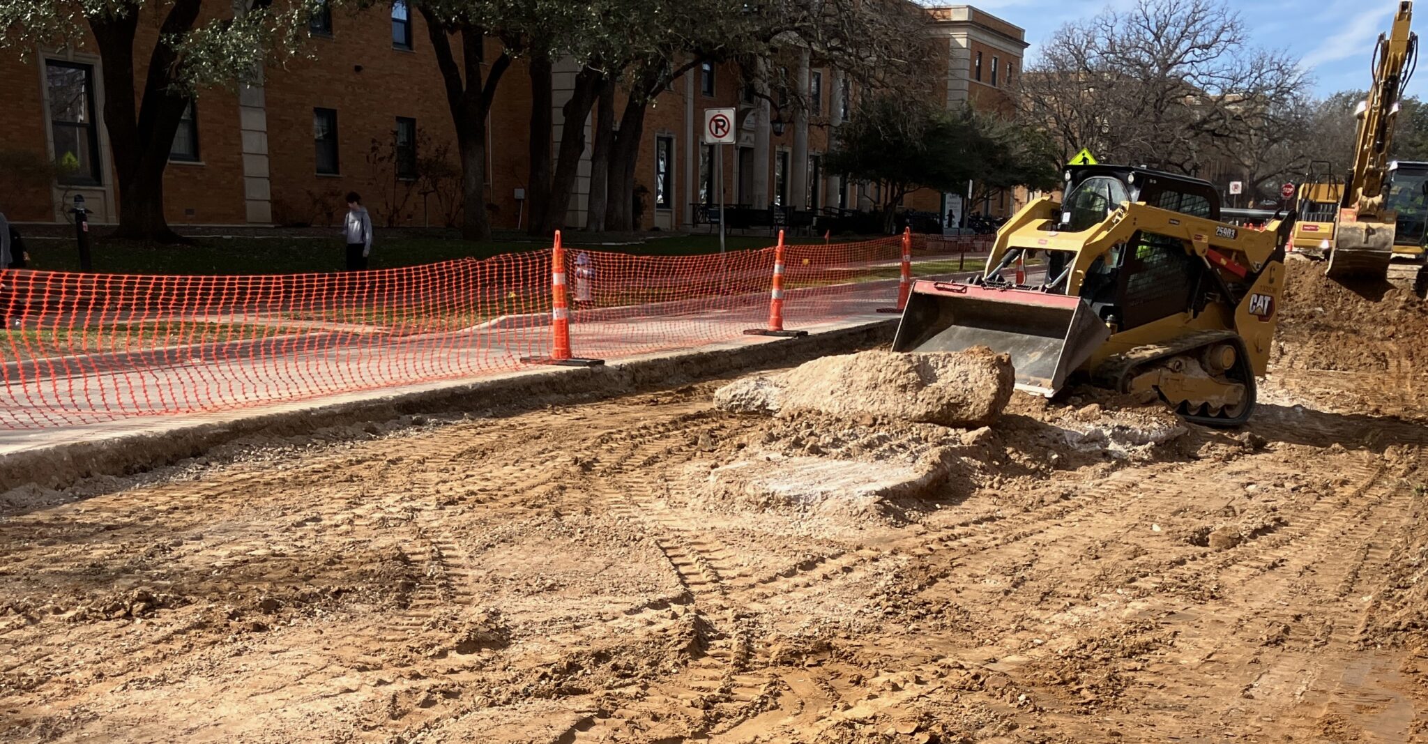 Excavation preparation on Maple St. North