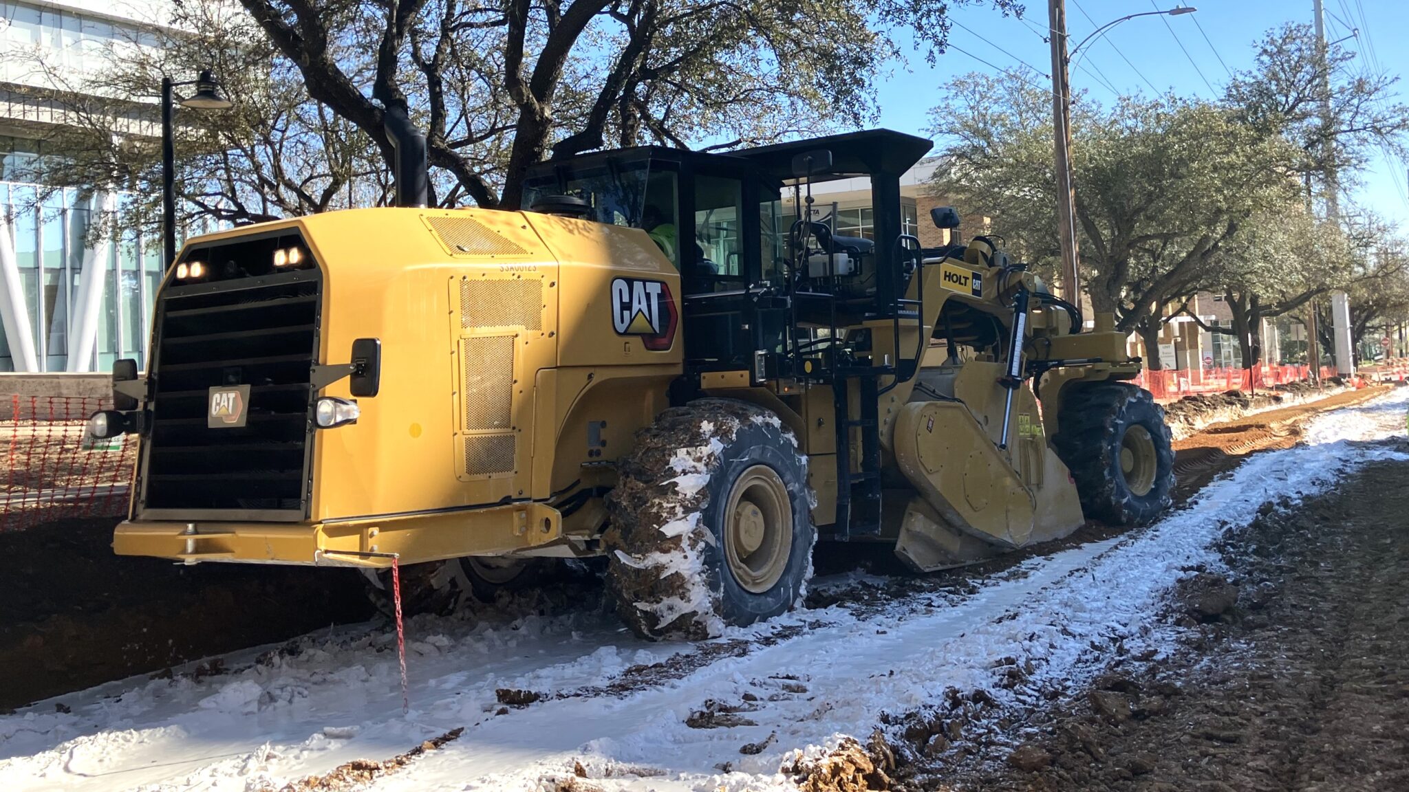 Addition of hydrated lime on Maple St. North