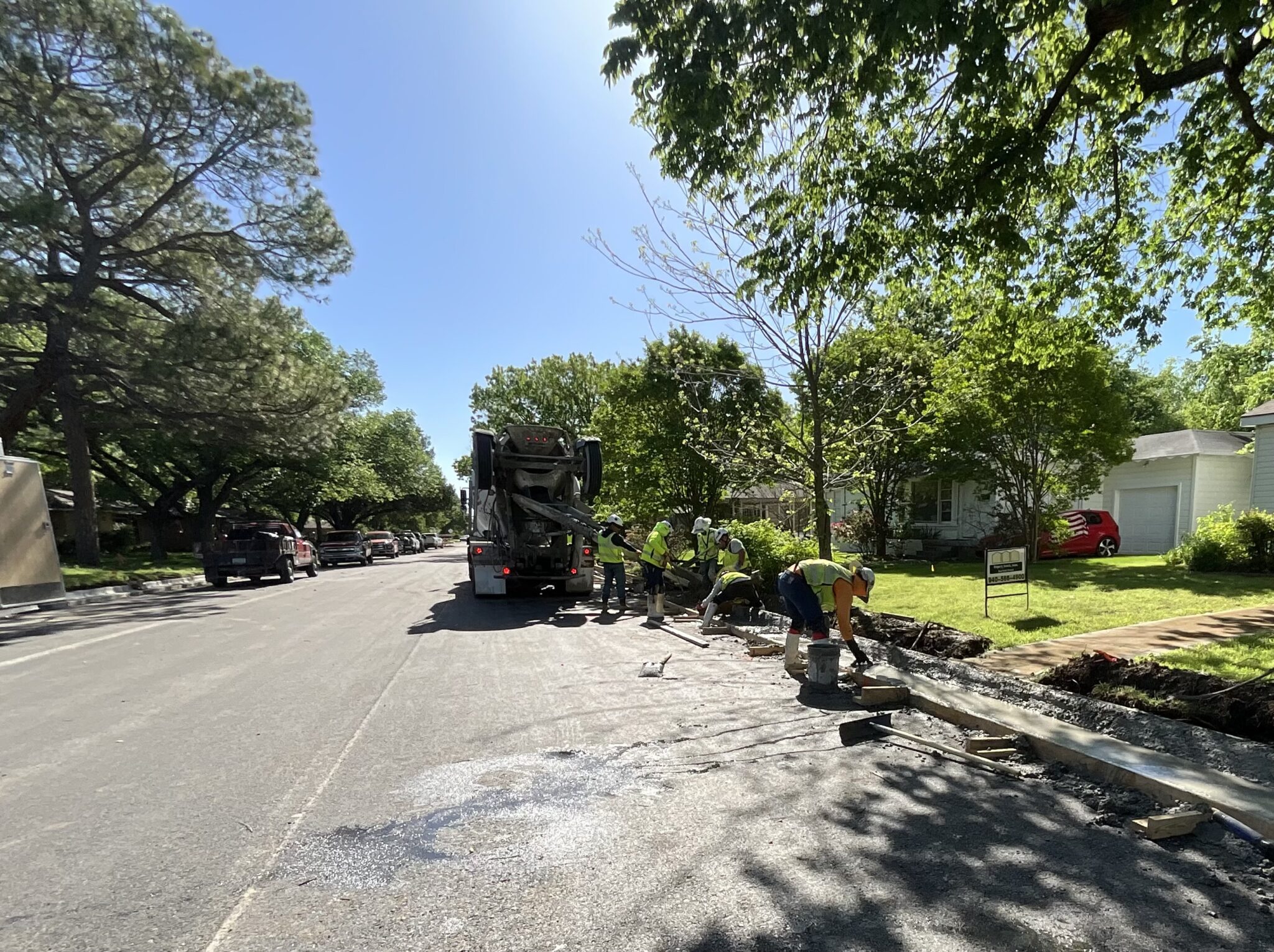 Curb and Gutter pour on Broadway St.