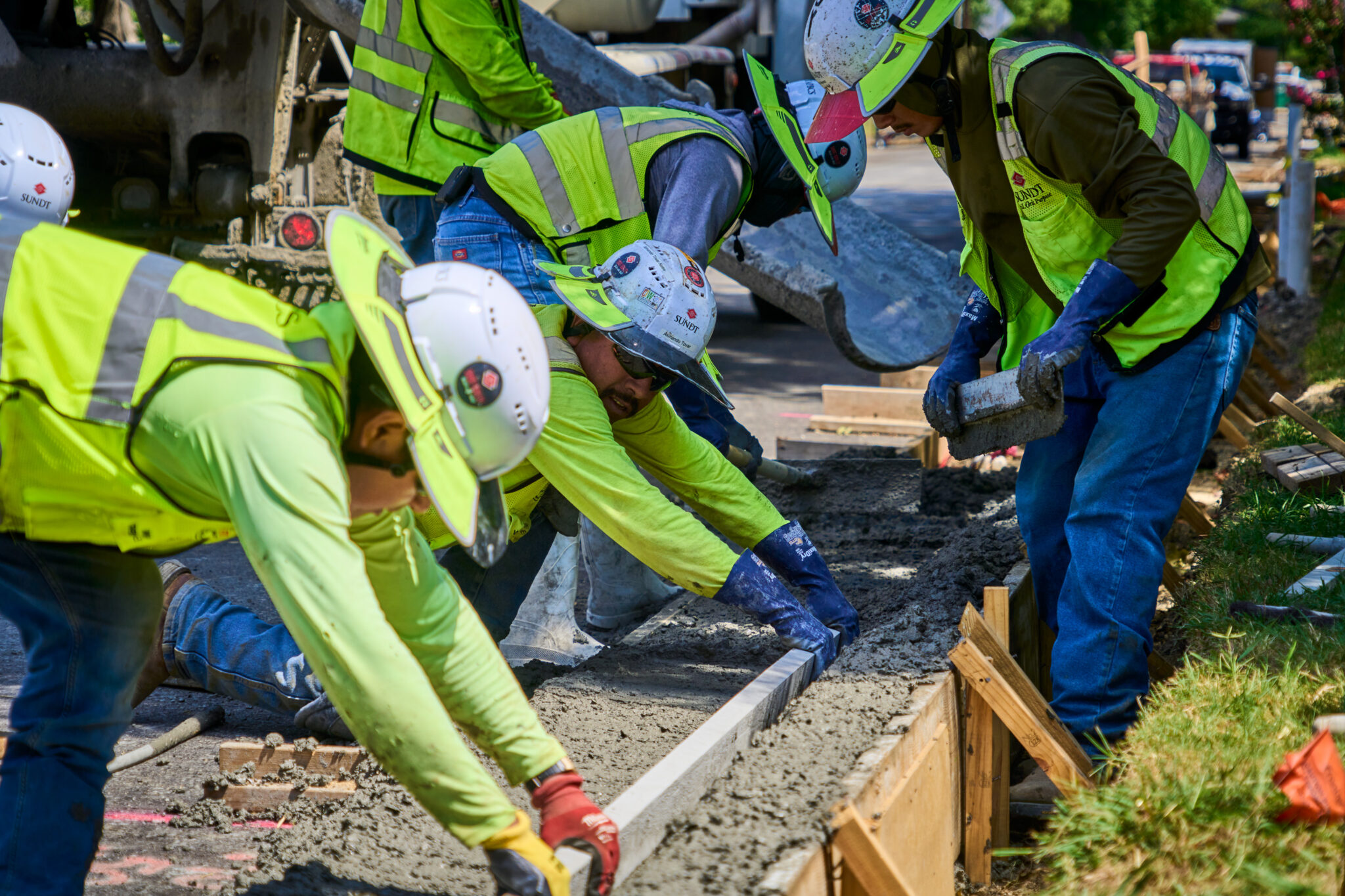 Sundt Craft during Concrete Placement