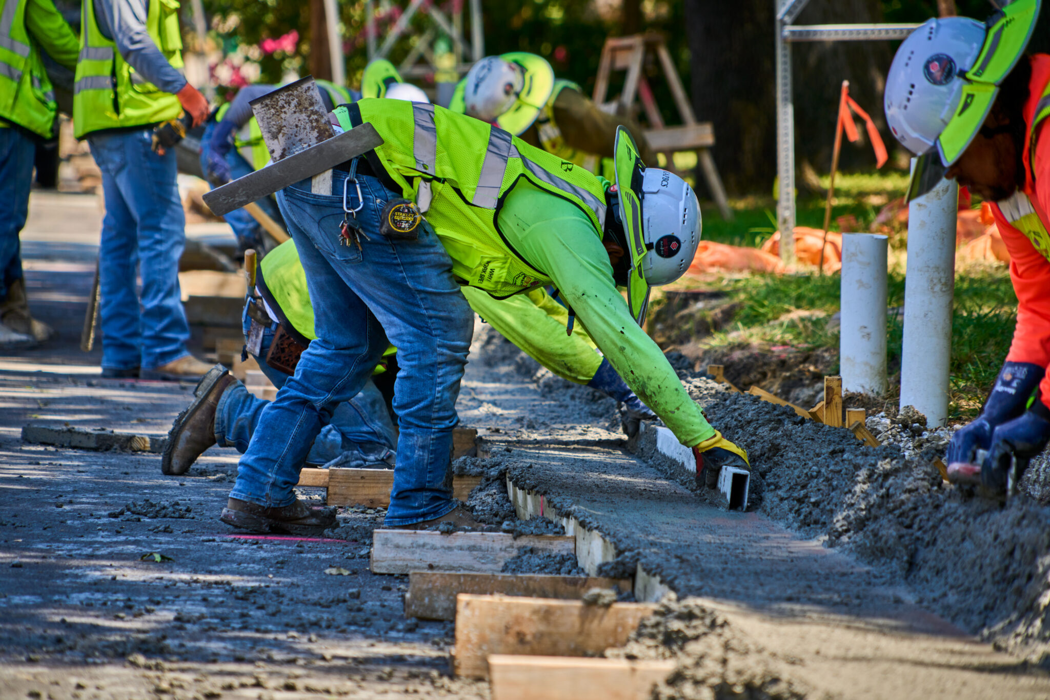 Sundt Craft during Concrete Placement